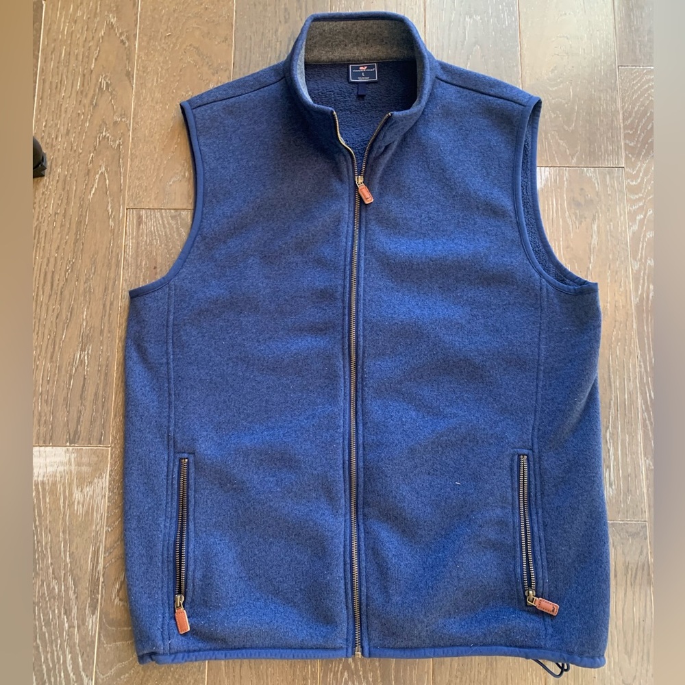 Vineyard Vines - Sweater Fleece Vest - Large - Navy